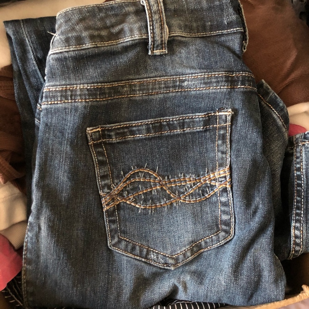 Dark wash Don’t Fence Me In Cowgirl Tuff Jeans